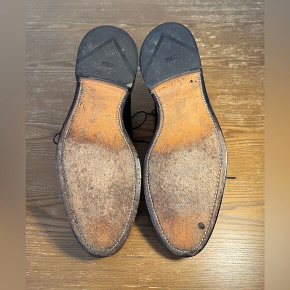 Allen Edmonds Delray Split Toe Derby Shoes in Black Custom Calf, size 9.5 D - Picture 6 of 8